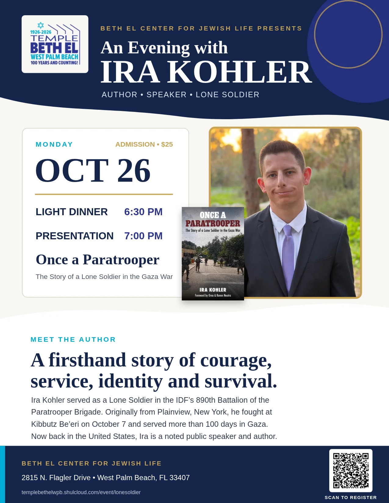 An Evening with Ira Kohler — Once a Paratrooper flyer